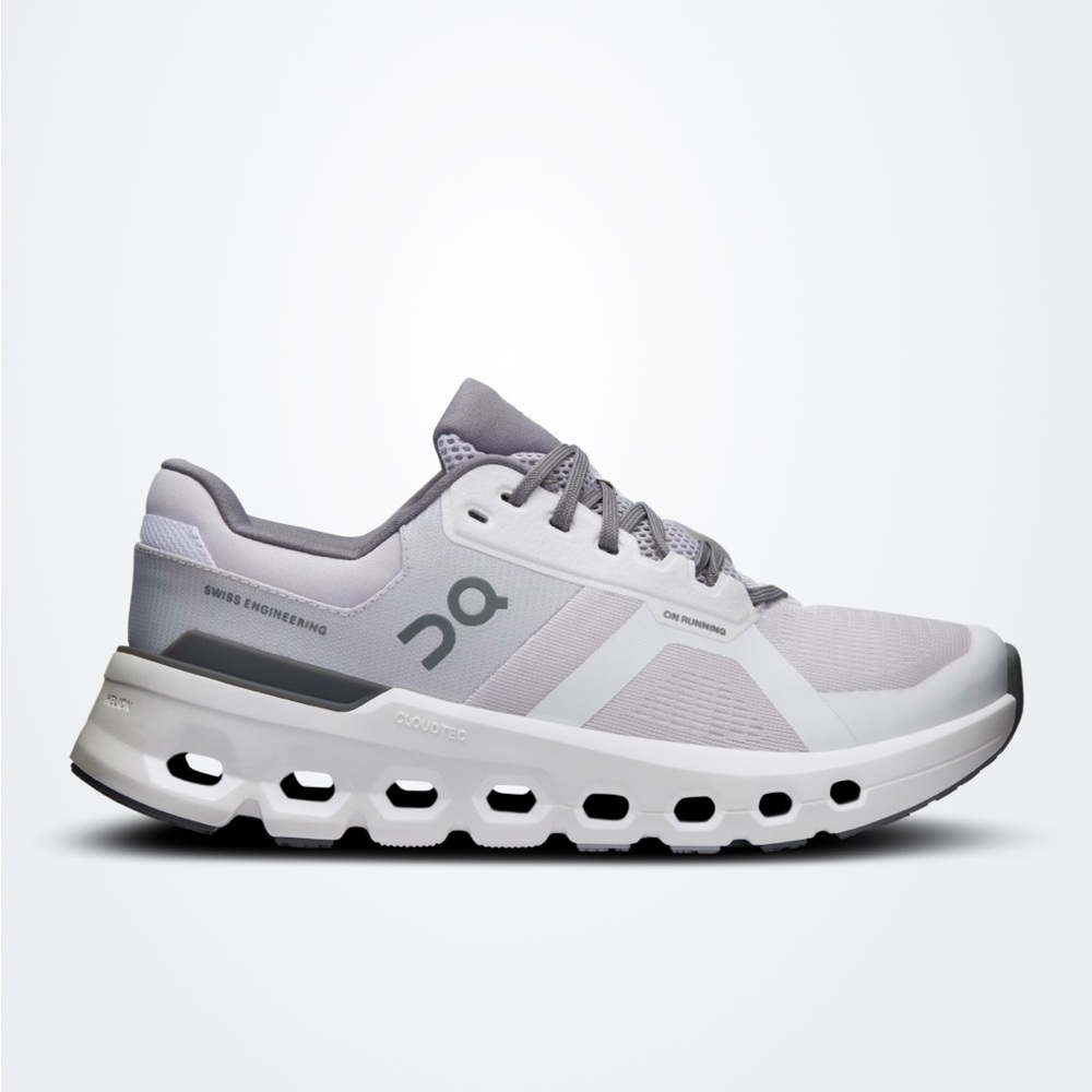 On Running Women's White and Gray Athletic Shoes
